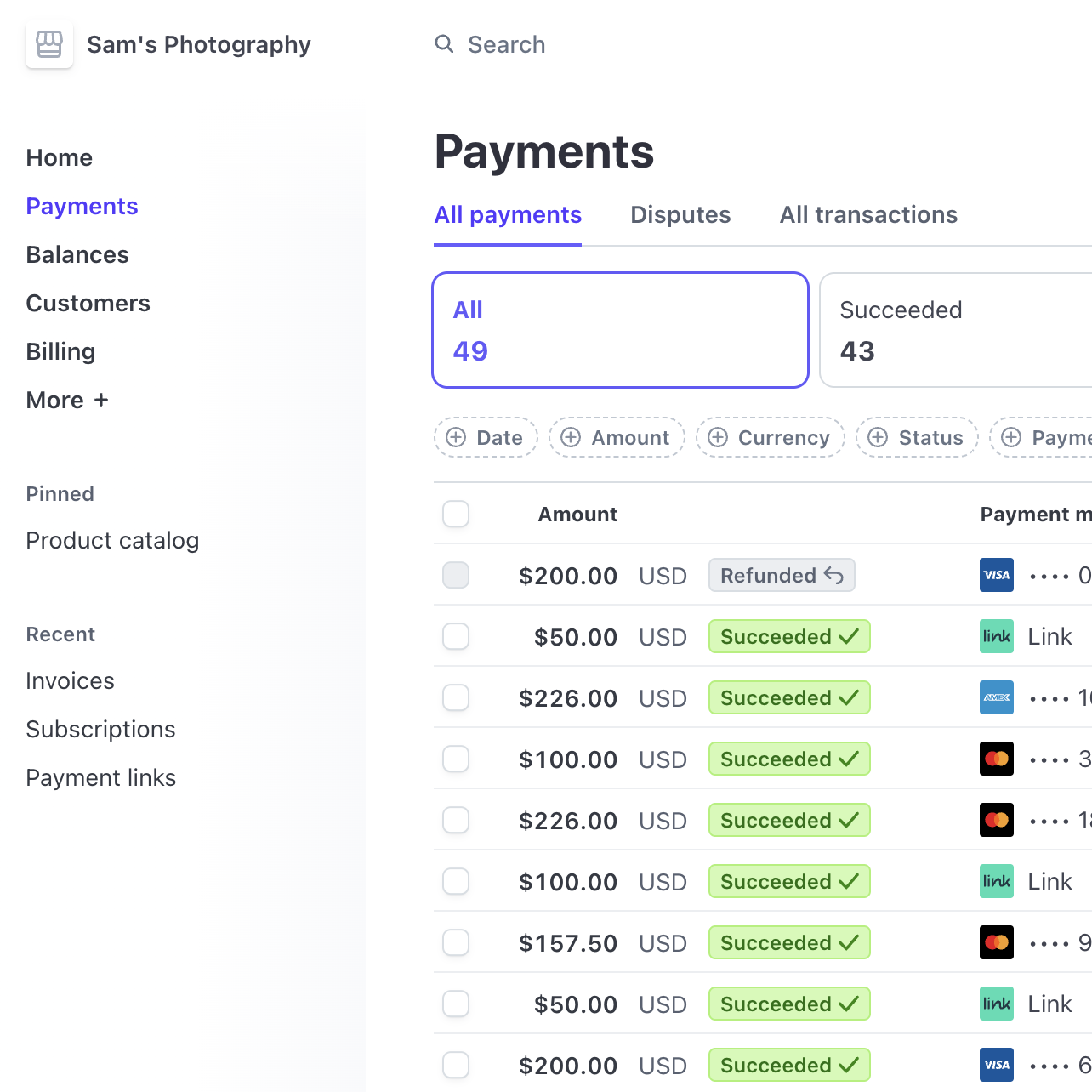 Manage inventory from your Stripe dashboard